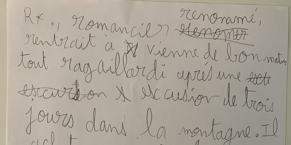 ecriture droitiere en 6eme avant